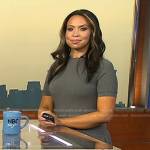 Adelle’s grey asymmetric hem dress on Today