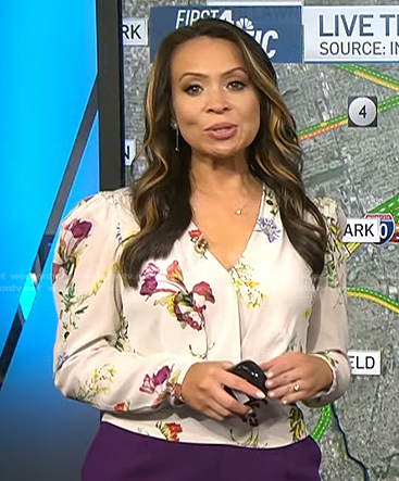 Adelle’s white floral blouse on Today