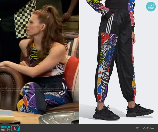 Adidas Rich Mnisi Pants worn by Victoria (Jordan Clark) on Bunkd
