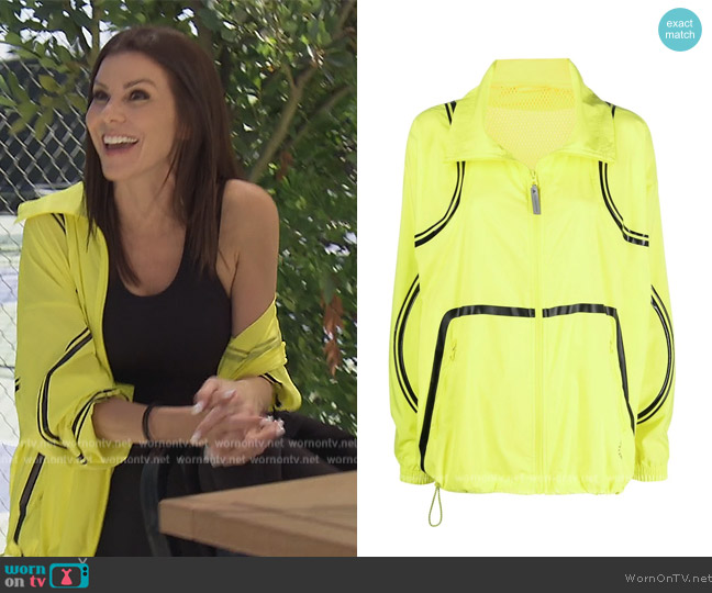 Adidas by Stella McCartney TruePace packable running jacket worn by Heather Dubrow on The Real Housewives of Orange County