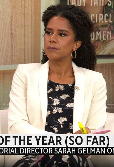 Adriana Diaz’s floral top and pants set on CBS Mornings