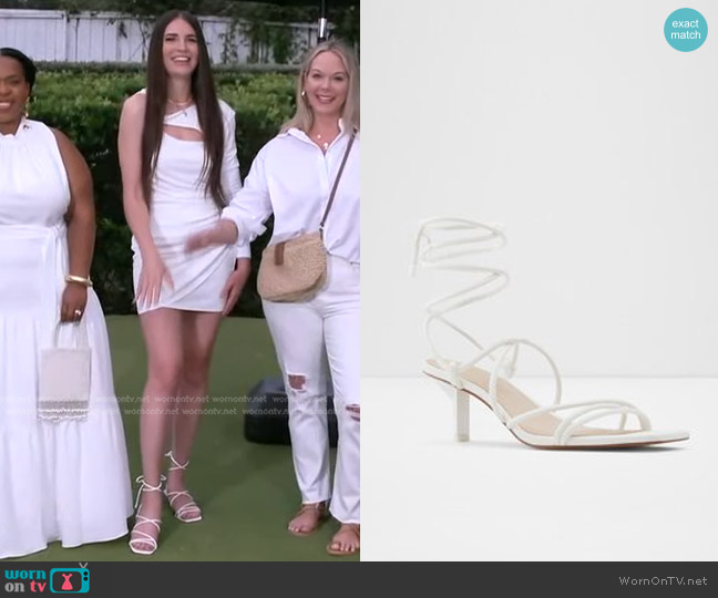 Aldo Pythodina Strappy heeled sandal worn by Erica Wark on Good Morning America