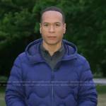 Alex Perez’s blue quilted down jacket on Good Morning America