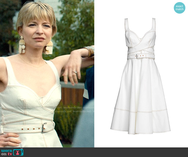 Alexander McQueen Off-White Denim '50s Dress worn by Serena (Annabelle Dexter-Jones) on Based on a True Story