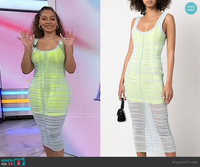 Alexander Wang Double Layer Ruched Dress worn by La La Anthony on Today