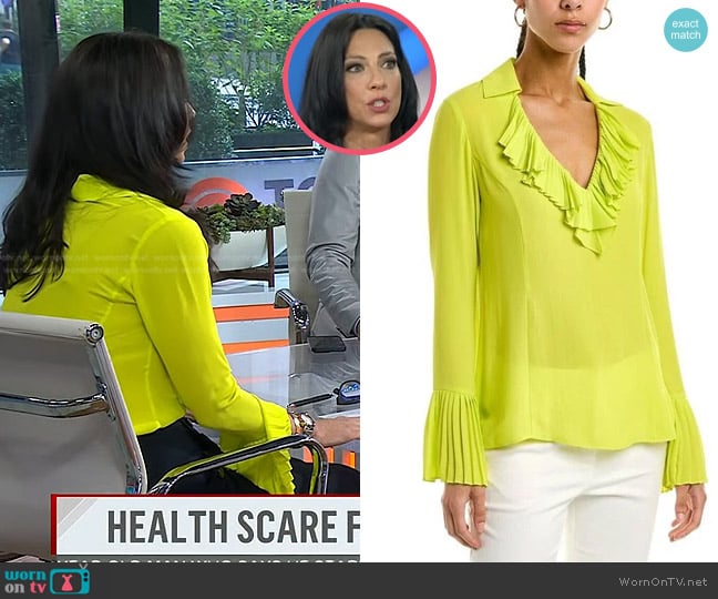 Alexis Tulip Top in Yellow worn by Dr. Natalie Azar on Today