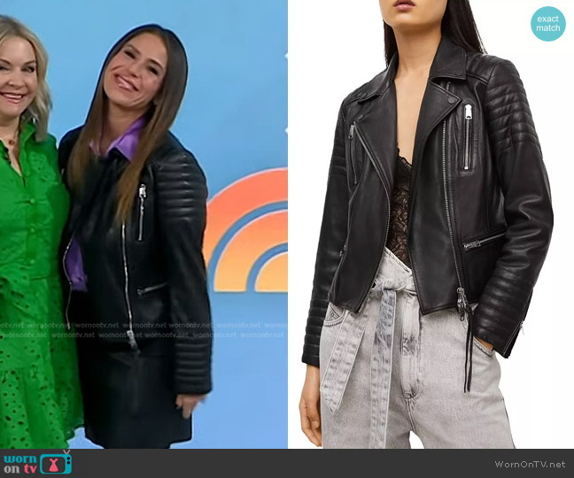 All Saints Leoni Biker Jacket worn by Soleil Moon Frye on Today