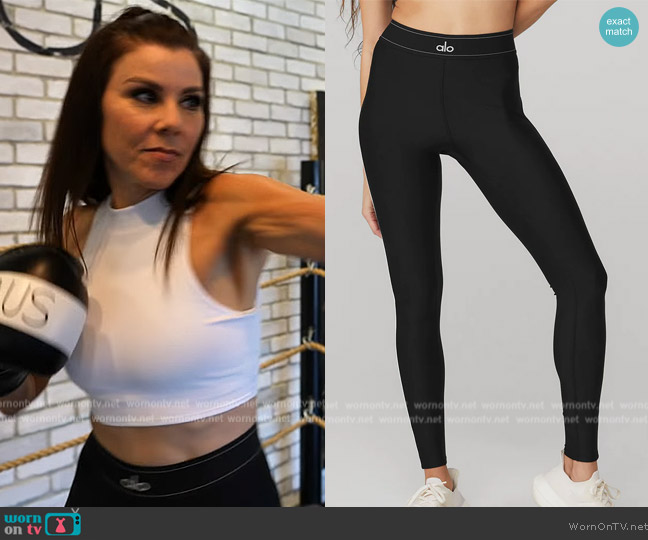 Alo Airlift High-Waist Suit Up Leggings worn by Heather Dubrow on The Real Housewives of Orange County