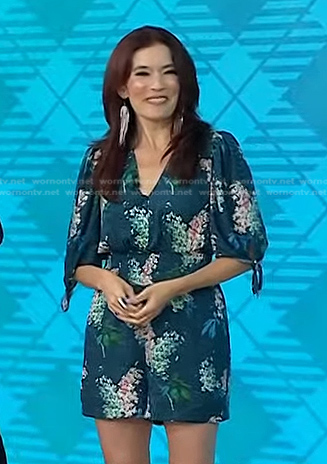 Amy E. Goodman’s green floral romper on Today