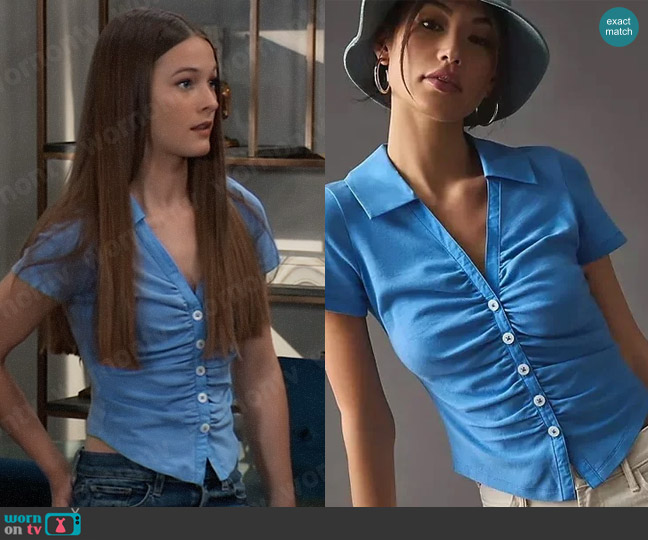 Maeve Ruched Blouse worn by Esme (Avery Kristen Pohl) on General Hospital
