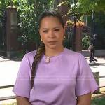 Antonia Hylton’s lilac short sleeve top on Today