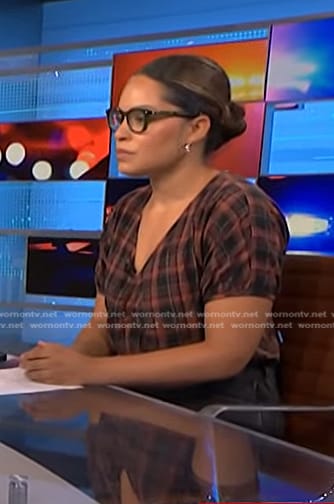 Antonia Hylton’s red plaid top on NBC News Daily