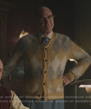 Yellow argyle cardigan on Riverdale