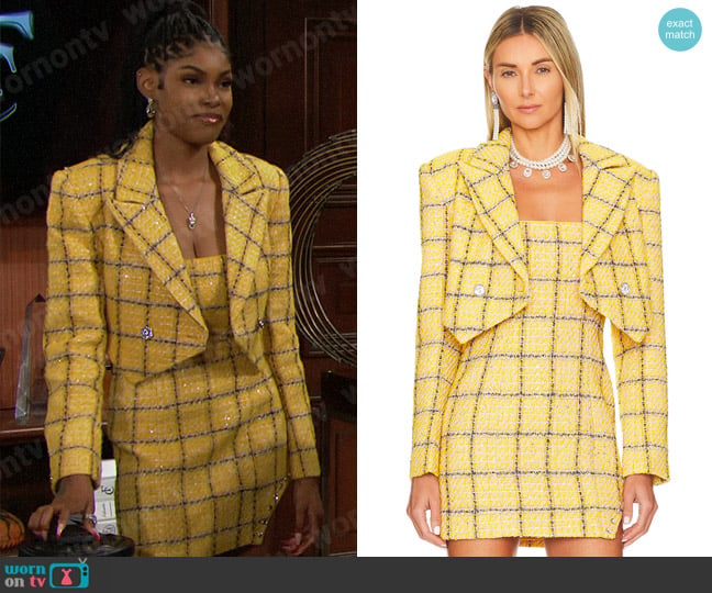 Assignment Cady Mini Dress worn by Paris Buckingham (Diamond White) on The Bold and the Beautiful