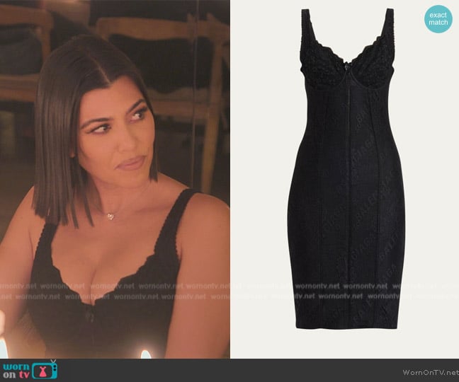 Balenciaga Lace Lingerie Mini Dress worn by Kourtney Kardashian (Kourtney Kardashian) on The Kardashians