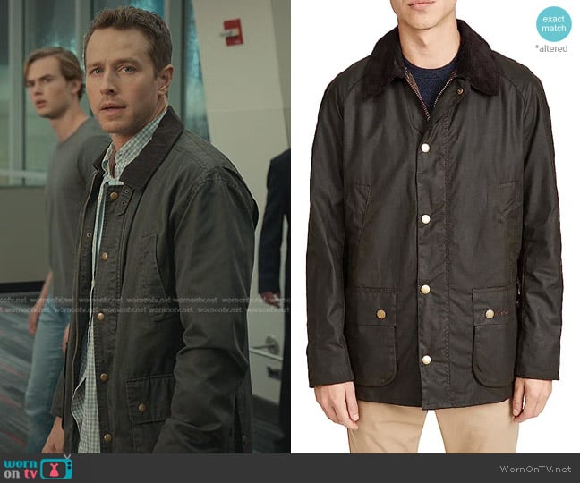Barbour Ashby Waxed Cotton Jacket worn by Ben Stone (Josh Dallas) on Manifest