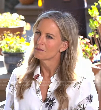 Becky Worley’s white floral blouse on Good Morning America