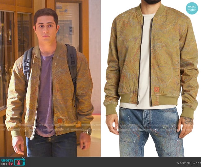 Billionaire Boys Club Embroidered Jacket worn by (Jaren Lewison) on Never Have I Ever