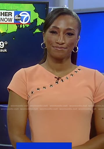 Brittany Bell’s orange grommet dress on Good Morning America