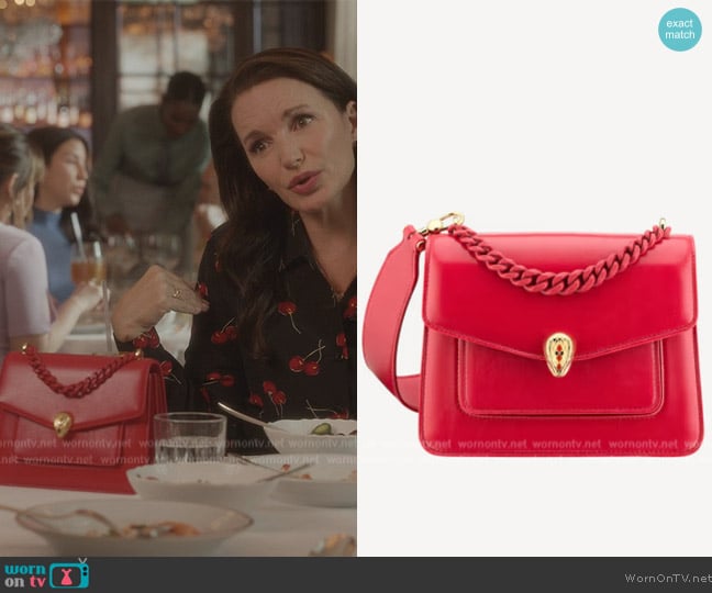 Bvlgari Serpenti Forever Bag worn by Charlotte York (Kristin Davis) on And Just Like That