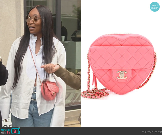 Chanel CC in Love Heart Bag Quilted Bag worn by Marlo Hampton on The Real Housewives of Atlanta