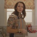 Charlotte’s plaid short sleeve blouse on And Just Like That