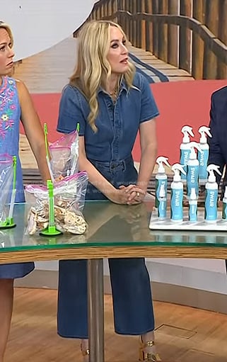 Chassie’s button denim jumpsuit on Today