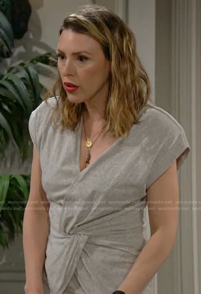 Chloe’s twist front dress on The Young and the Restless