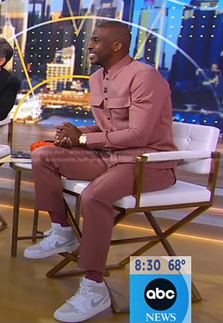 Chris Paul’s pink shirt and pants on Good Morning America