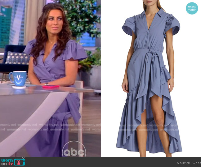 Cinq a Sept Lila puff-sleeve maxi dress worn by Alyssa Farah Griffin on The View
