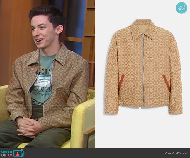 Coach Heritage Reversible Jacket worn by Andrew Barth Feldman on Good Morning America