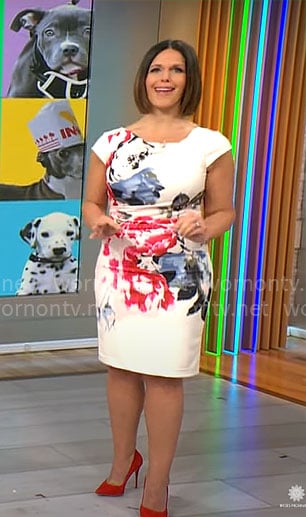 Dana’s white floral dress on CBS Mornings