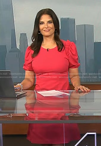 Darlene’s pink puff sleeve dress on Today