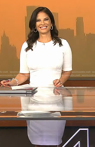 Darlene’s white sheath dress on Today