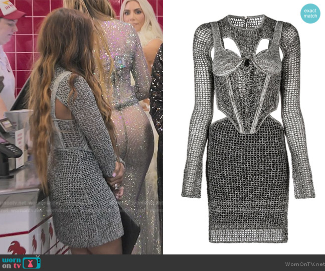 Dion Lee Crochet Cut-out Dress worn by (Khadijah Haqq) on The Kardashians
