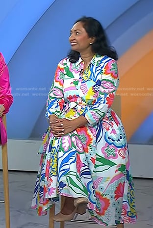 Dr. Kavita Aggarwal’s floral print shirtdress on Today