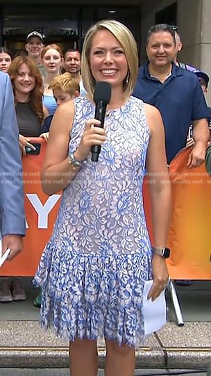 Dylan’s blue lace tiered dress on Today