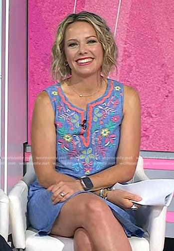 Dylan’s embroidered chambray dress on Today