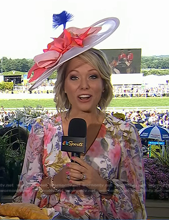 Dylan’s floral long sleeve wrap dress on Today