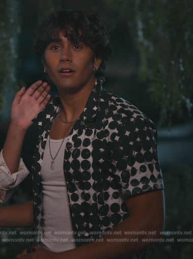 Ethan’s circle print shirt on Never Have I Ever