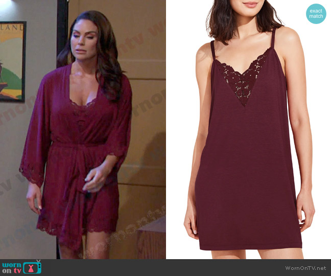 Eberjey Naya Jersey Knit Chemise worn by Chloe Lane (Nadia Bjorlin) on Days of our Lives
