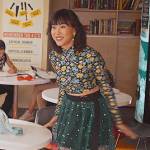 Eleanor’s floral print mesh top on Never Have I Ever