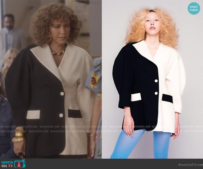 Elzinga Colorblock Blazer Dress worn by Lisa Todd Wexley (Nicole Ari Parker) on And Just Like That