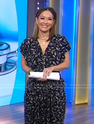 Eva’s black printed dress on Good Morning America