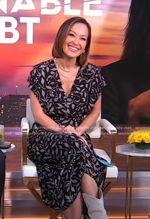 Eva’s black printed dress on Good Morning America