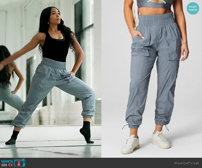 Fabletics Ultra High-Waisted Piped Nylon Pant worn by Sidra Bell on Today