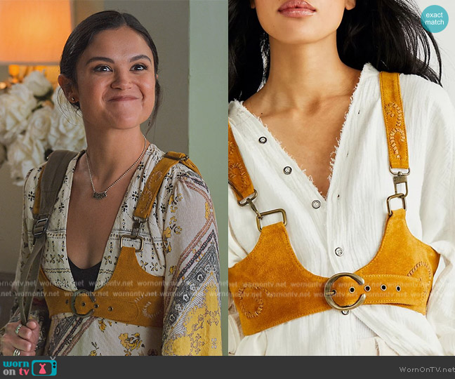 Free People Rebel Leather Harness worn by (Victoria Moroles) on Never Have I Ever