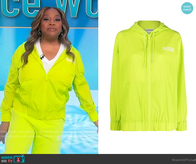 Ganni Logo-print jacket worn by Sherri Shepherd on Sherri