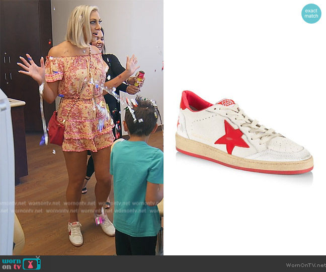 Golden Goose Ball Star Leather Low-Top Sneakers worn by Gina Kirschenheiter on The Real Housewives of Orange County