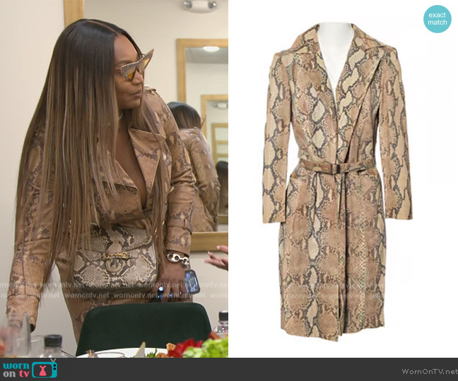 Gucci Python Coat worn by Marlo Hampton on The Real Housewives of Atlanta